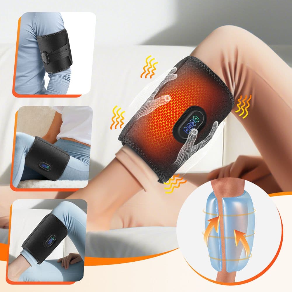 Air Compression Heated Calf Massager, with 3 Intensities, 3 Temp and 3
