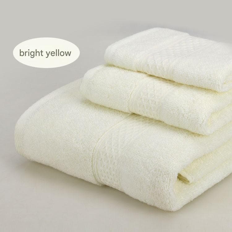 3-Piece Bright yellow Towel Set - Soft Absorbent Bath, Hand & Face Towels