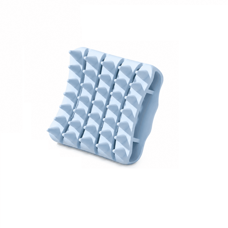 Blue Silicone Scalp Massage Brush - Soft TPR Shampoo Brush for Deep
