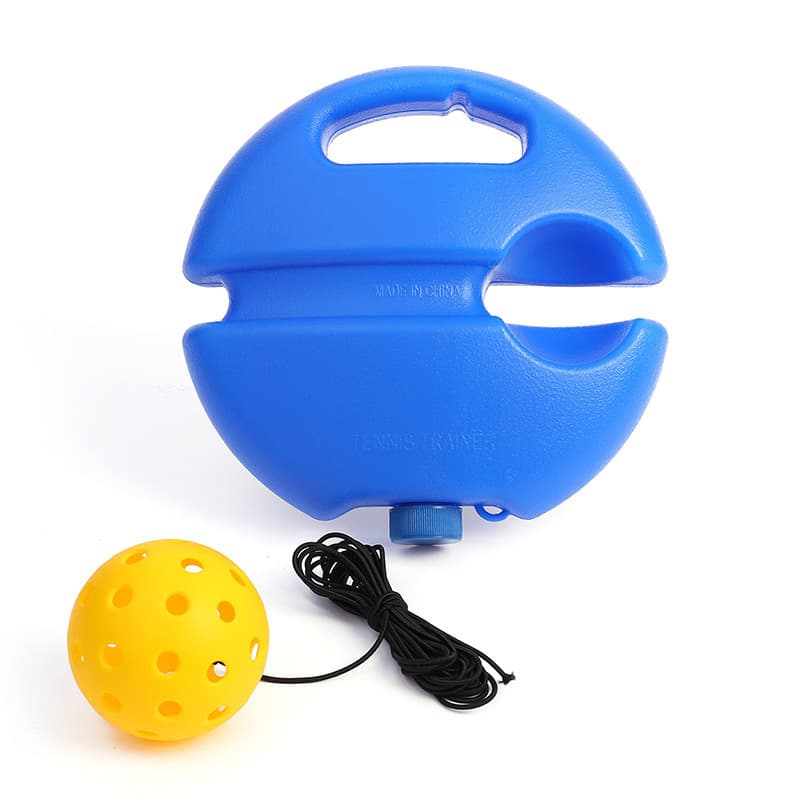 Pickleball Trainer Rebound Practice Set with Yellow Tethered Ball and Blue