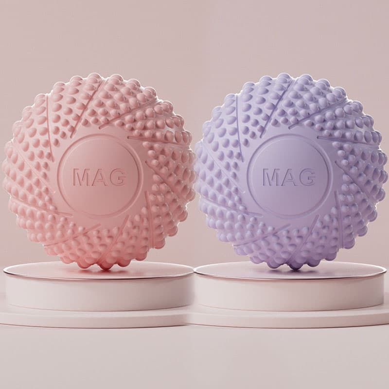 2-Pack Pink and purple Spiky Fascia Massage Balls - Portable - Pink purple