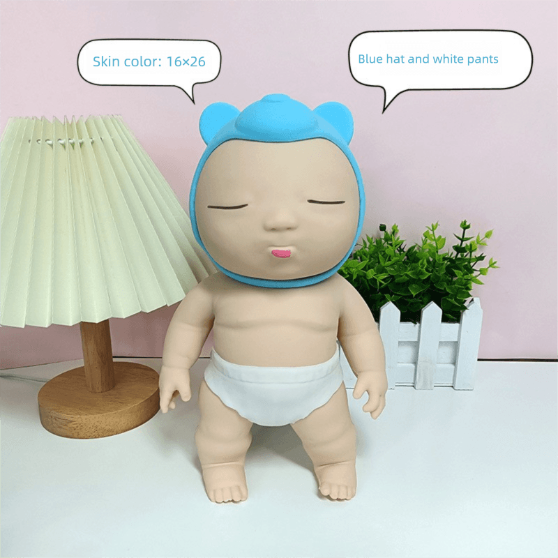 White 26 cm Large Squeeze Ugly Doll Stress Relief Toy Slow Rebound TPR