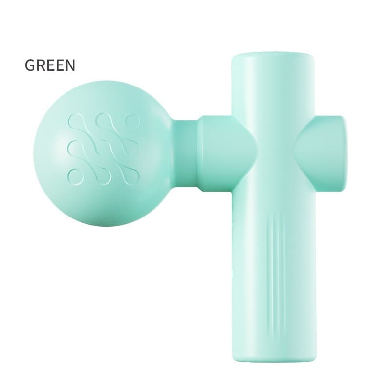 Green Mini Massage Gun - Pocket-Sized Deep Tissue Percussion Massager with 4