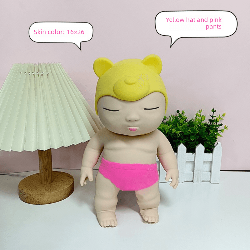 White 26 cm Large Squeeze Ugly Doll Stress Relief Toy Slow Rebound TPR