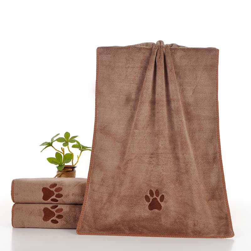 Brown 40 × 80 cm Pet Drying absorbent Towel for Dogs and Cats - Quick Dry