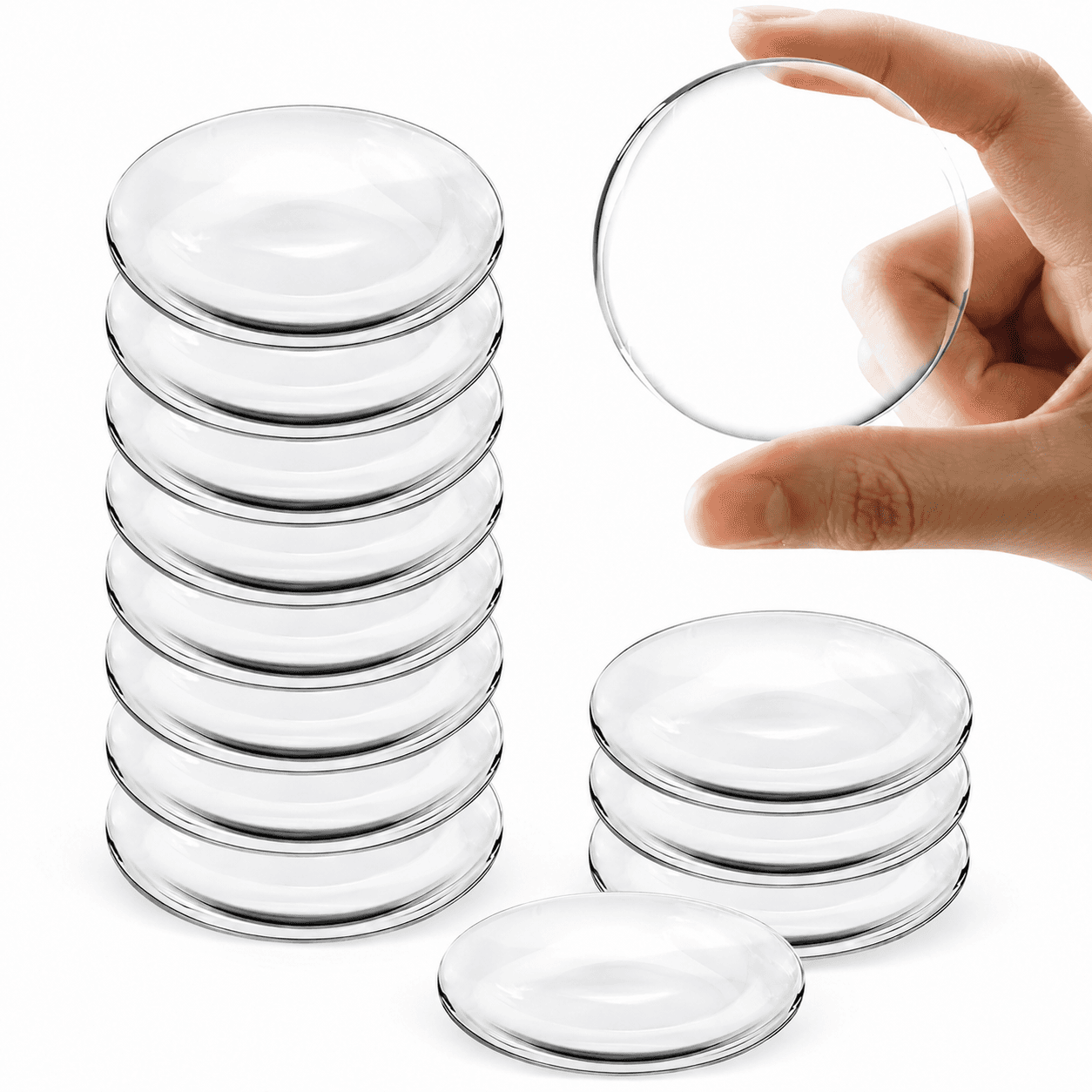 Transparent Door Handle Bumper - 12-Piece 30mm PVC Self-Adhesive Wall