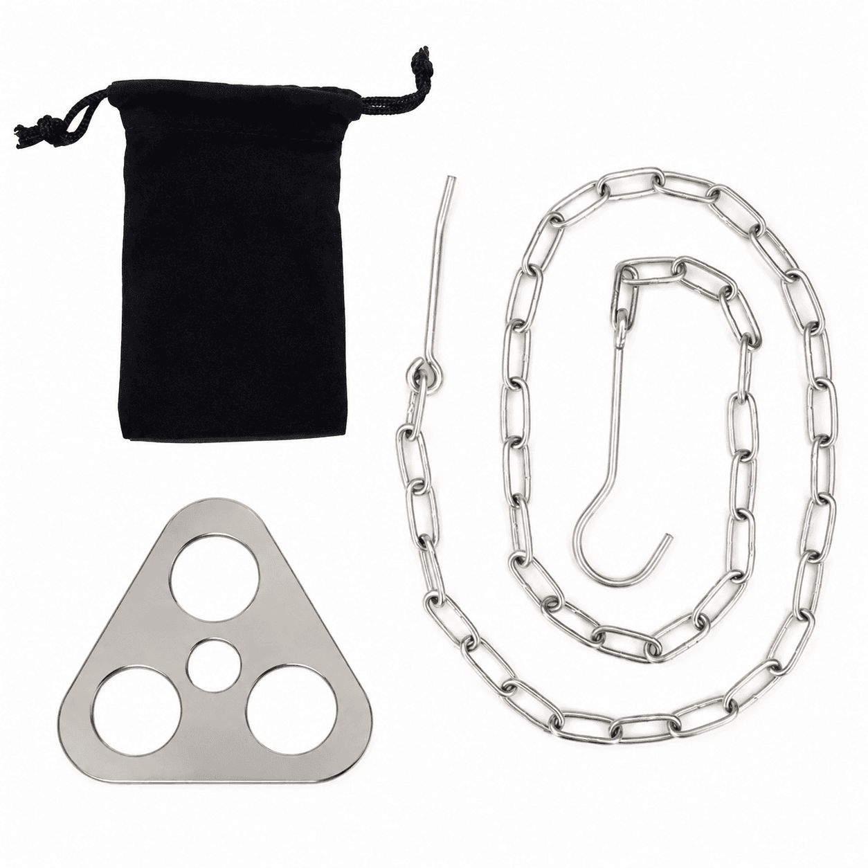 Stainless Steel Camping Tripod Hanger with Adjustable Chain and Hook
