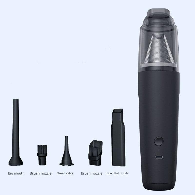 Black Portable Handheld Vacuum Cleaner - Cordless USB Rechargeable Mini Dust