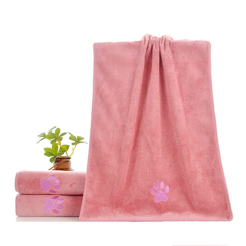 Pink 50 × 100 cm Pet Drying absorbent Towel for Dogs and Cats - Quick Dry