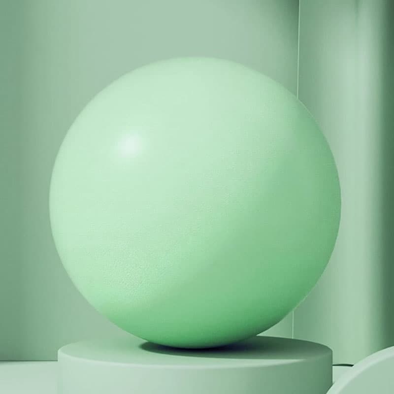 Green Anti-Burst Yoga Exercise Ball with Manual Hand Pump - 25 cm Thickened