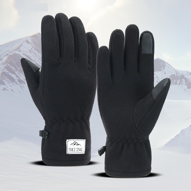 Black Winter Thermal Touchscreen Gloves - Outdoor Cycling Skiing Driving