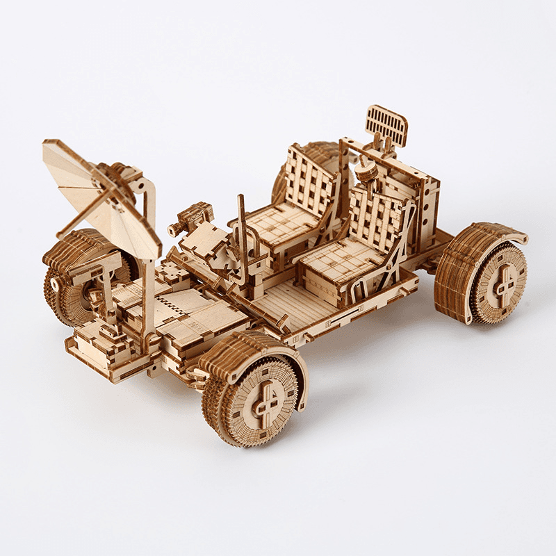 3D Wooden Puzzle Lunar Rover Model Kit - DIY Space Exploration Vehicle