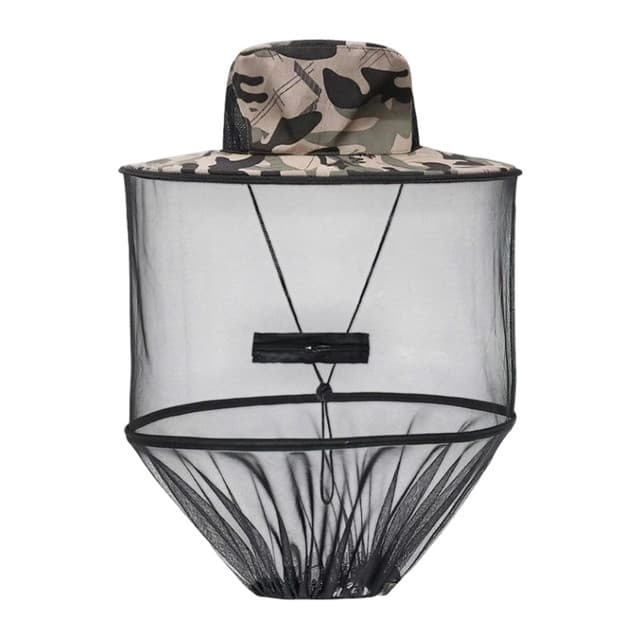 Camouflage-4 Foldable Mosquito Net Fishing Hat with Storage - Camouflage4