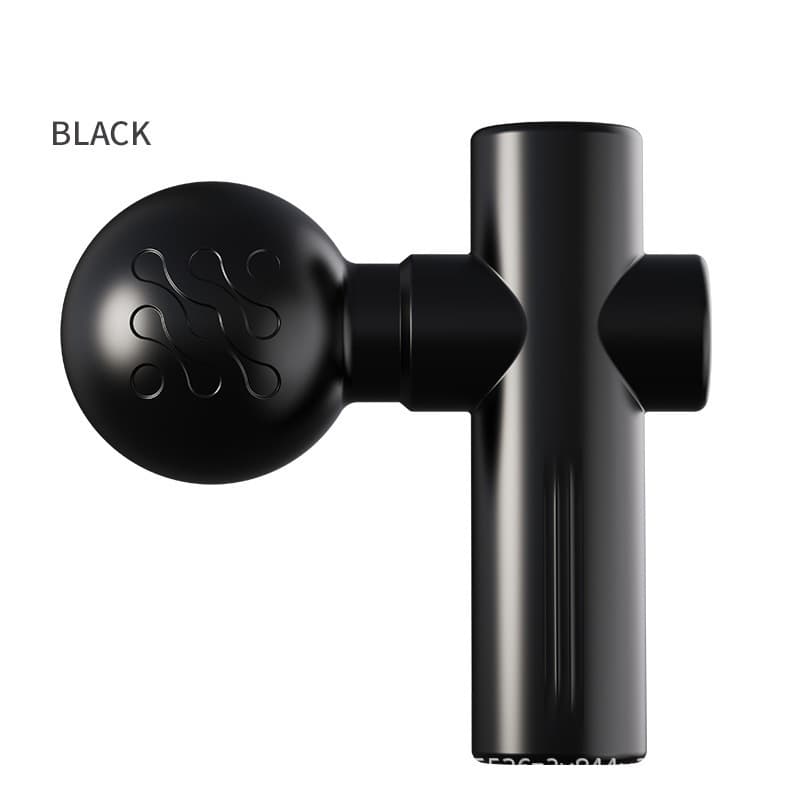 Black Mini Massage Gun - Pocket-Sized Deep Tissue Percussion Massager with 4