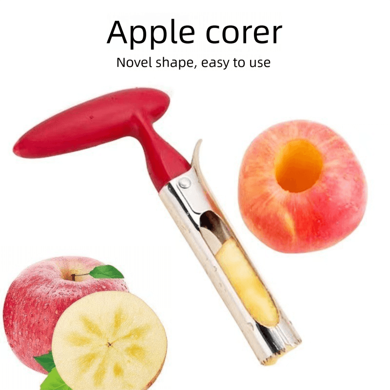 Green 2-Piece Set Stainless Steel Apple Corers - Heavy-Duty Fruit Core
