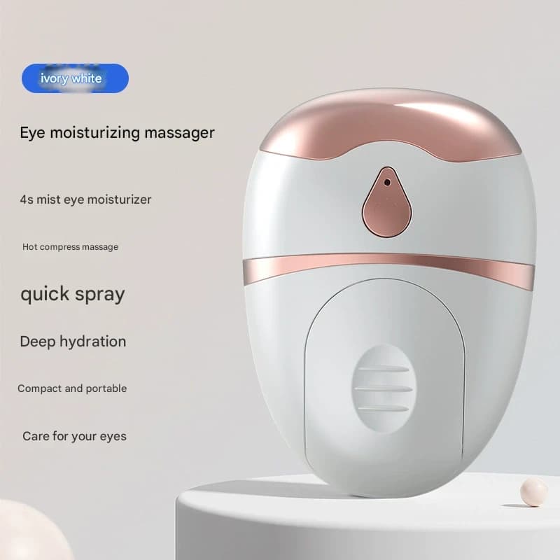 Portable Nano Mist Eye Massager & Humidifier - USB-C, Hot Compress - White