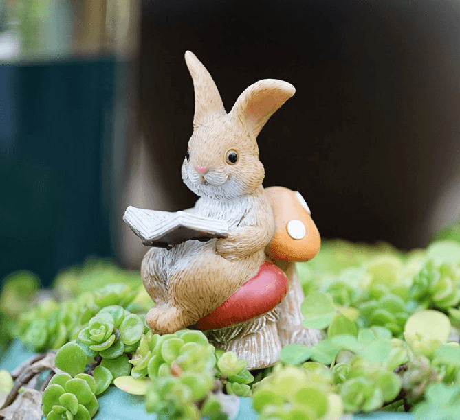 Garden Style "Toilet Bunny" Succulent Planter Decoration - Humorous Rabbit