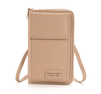 Pink Women's Crossbody Phone Bag Wallet Small PU Leather Shoulder Purse