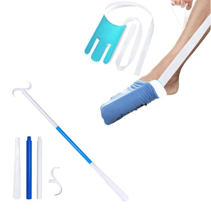 Portable Complete Independent Living Mobility Kit - Blue Extendable