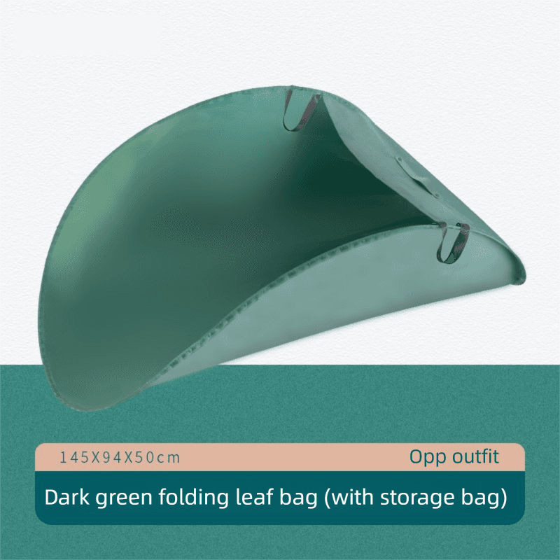 Dark Green 380L Ultra-Large Collapsible Leaf Collection Bag - Lightweight