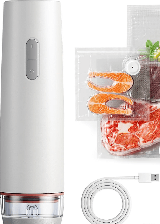 Portable Handheld Vacuum Sealer - Wireless Rechargeable Food Saver Pump