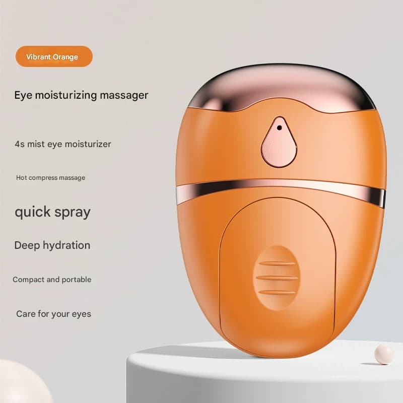 Portable Nano Mist Eye Massager & Humidifier - USB-C, Hot Compress - Orange