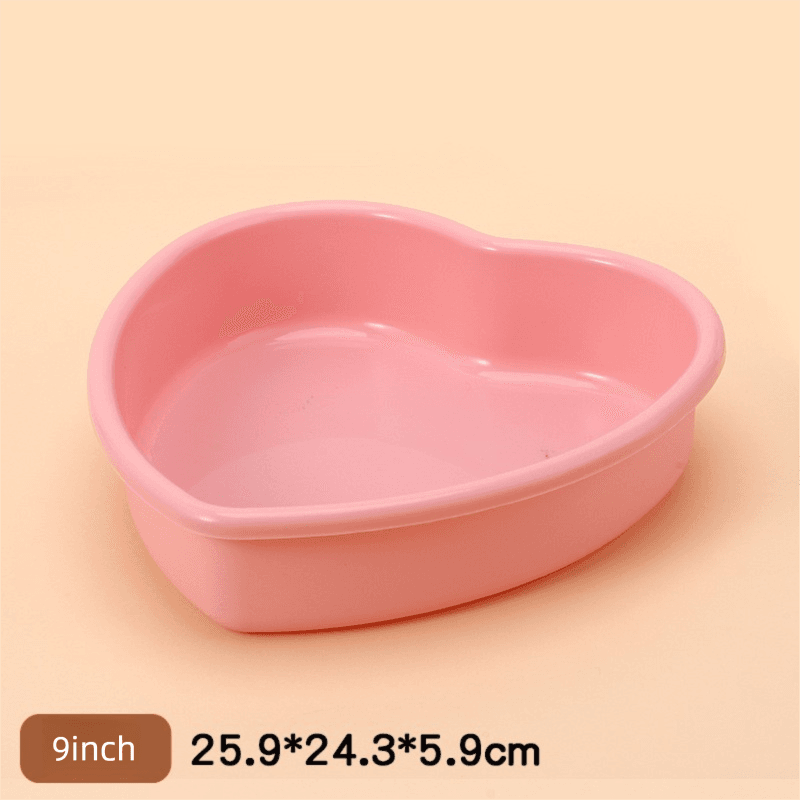 9 Inch Large Heart Shaped Silicone Cake Mould - Pink Non-Stick - 25.9 cm