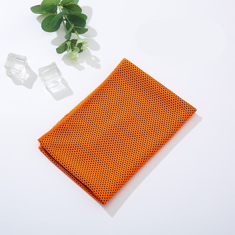 Orange 5 Pack Instant Cooling Towel Set Soft Breathable Sports Sweat Towel
