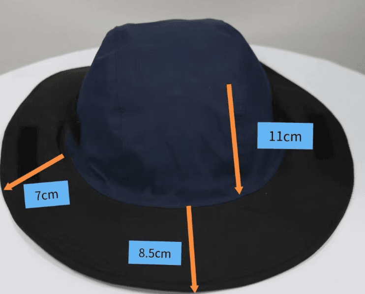 Orange Autumn-Winter Waterproof Sun Hat with Fleece Lining and Wide Brim