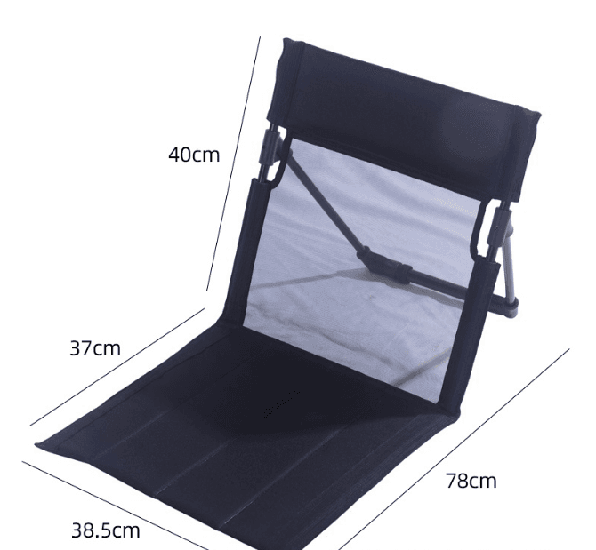 Portable Folding Camping Chair with Aluminum Support Rod Lightweight Mesh