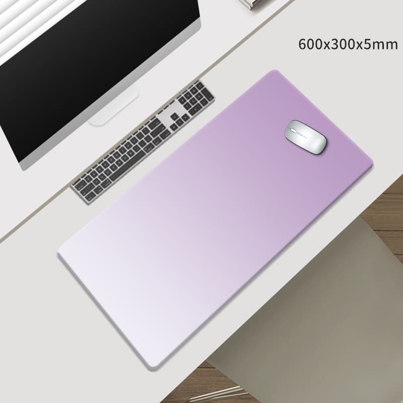 Purple Gradient Large Silicone Mouse Pad - Non-Slip, 600x300mm for Office