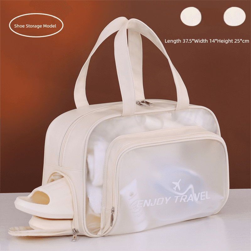 Beige Waterproof Wet Dry Separation Travel Bag - Gym, Beach, Swim, Sports