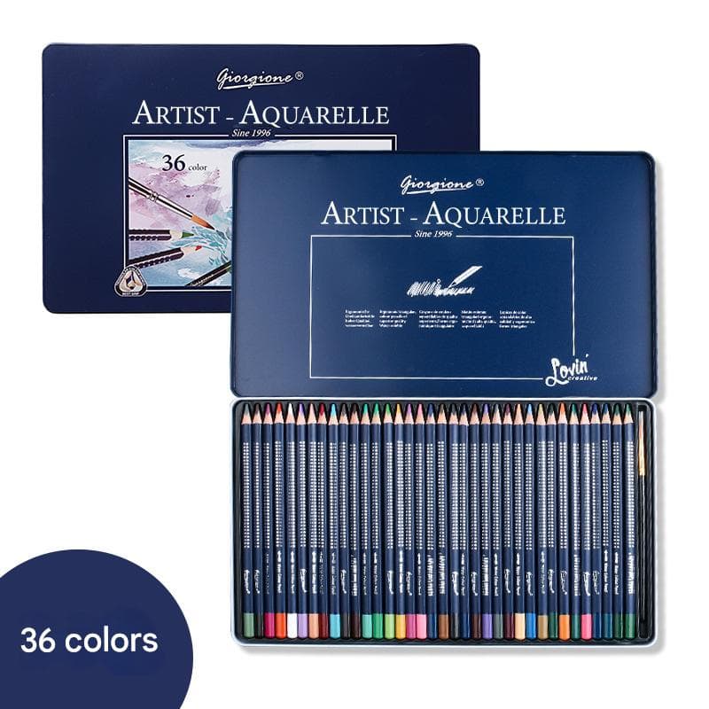 Giorgione Artist Watercolour Pencils 36-Color Set - Water Soluble Colored