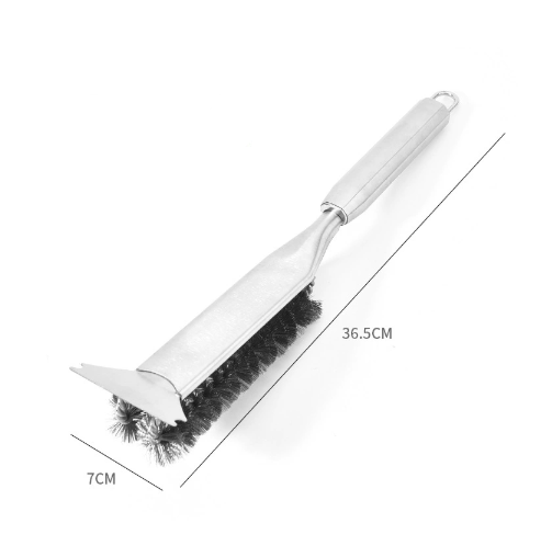 Stainless Steel Handle Heavy Duty BBQ Grill Brush - Stainless Steel Wire