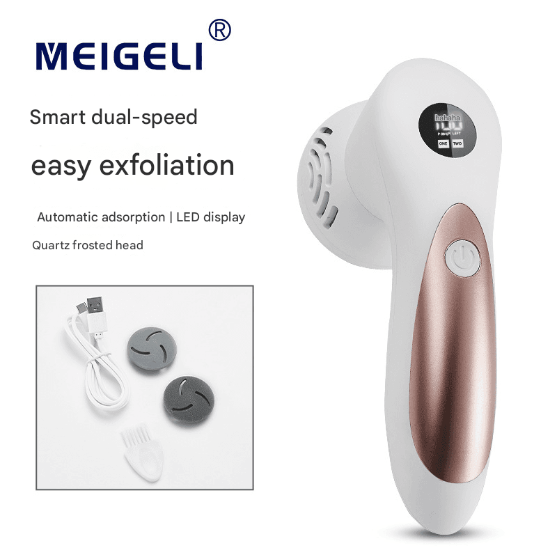 Black Electric Foot Callus Remover with Vacuum - Rechargeable Pedicure Tool