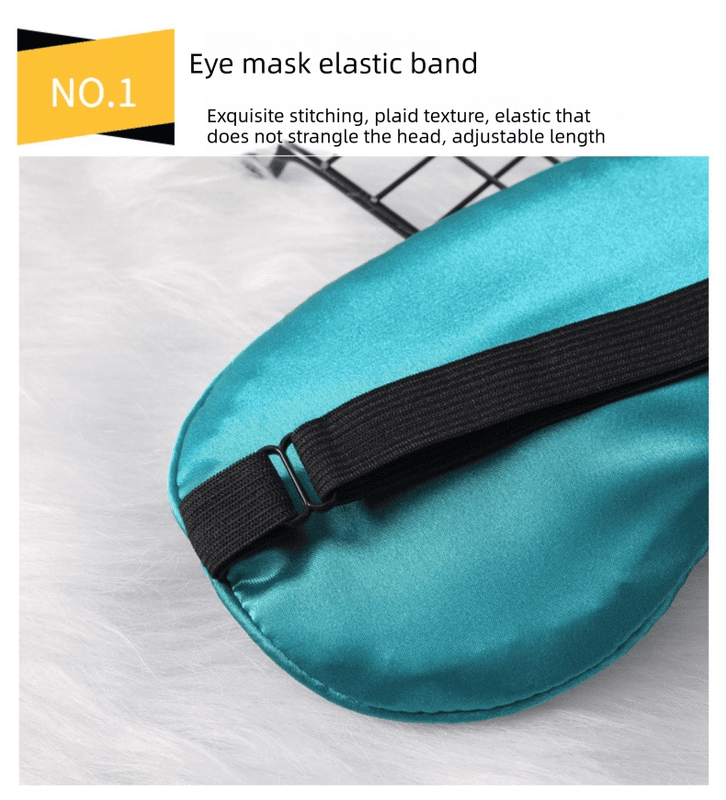 3-Piece Silky Satin Sleep Mask Set Eyelash Design Soft Light Blocking Eye