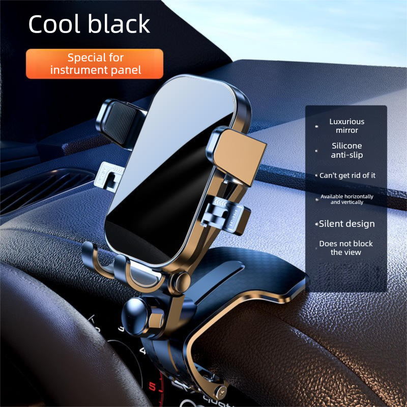 Universal Dashboard Car Phone Holder 360° Rotating Clip Mount HUD Design