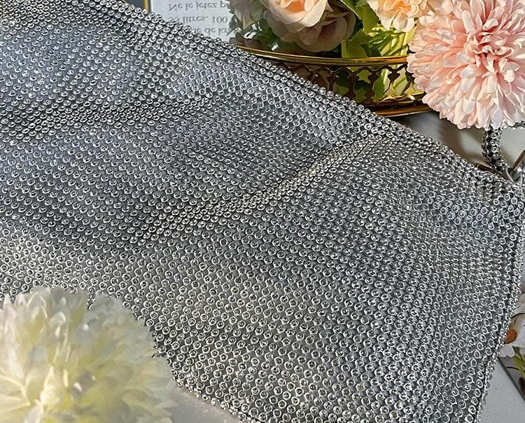 Modern Handbag - with Decorative Accents (silver)