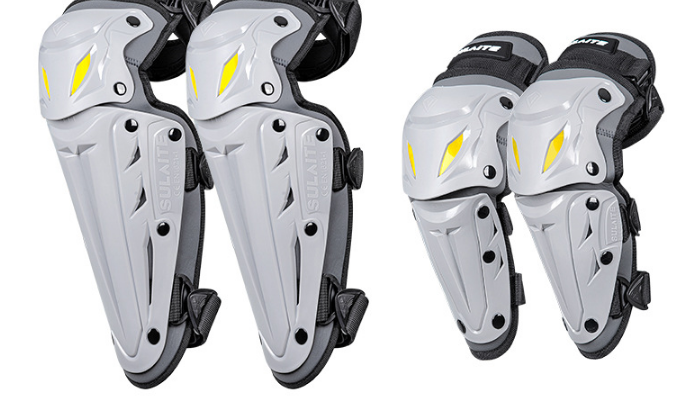SULAITE CE Level 1 Certified 4 Piece Motorcycle Protective Gear Set Grey