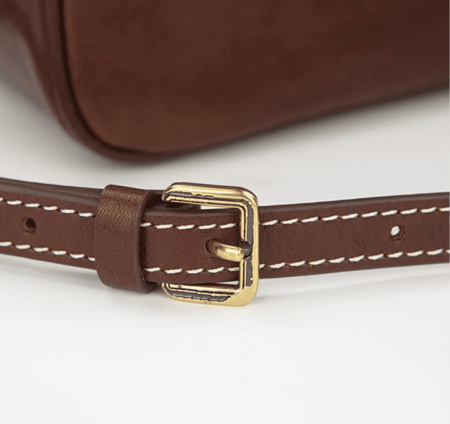 Large Size Coffee Brown Vintage Genuine Split Leather - Large Coffee Brown