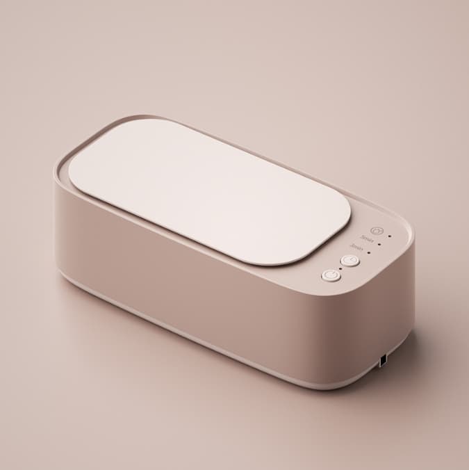 Pink Portable Ultrasonic Cleaner - 45kHz Professional High-Frequency