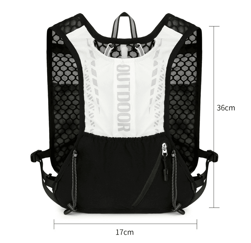 Pink 5L Breathable Hydration Vest Pack - Sweat-Wicking Running Bag