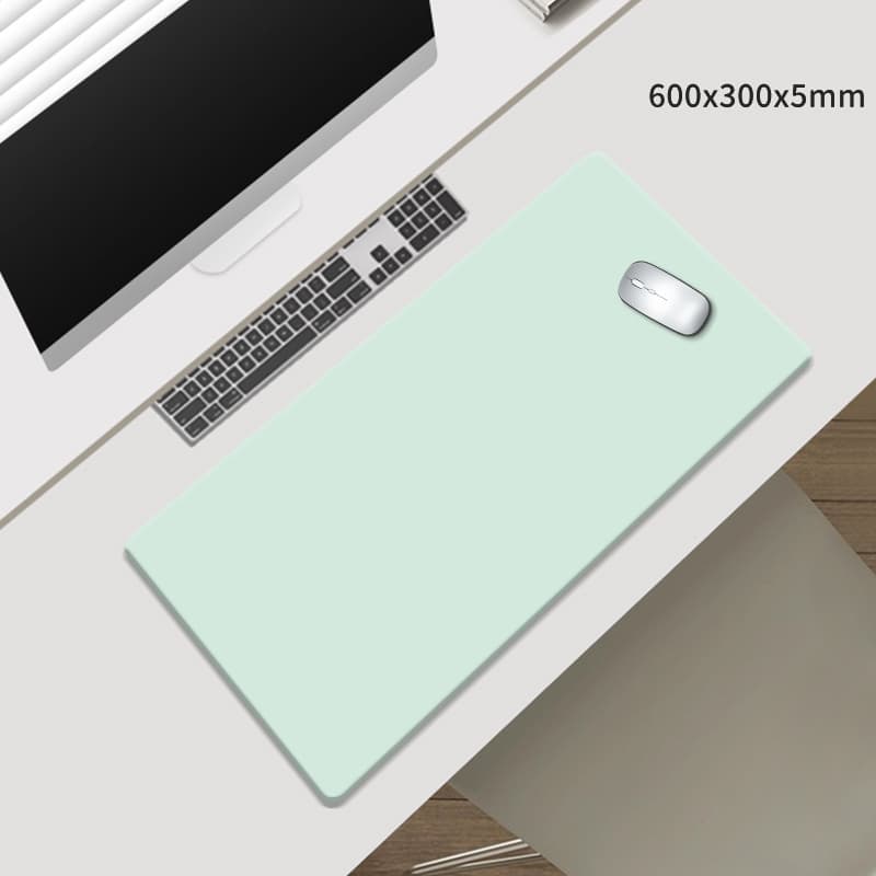 Mint Green Large Silicone Mouse Pad - Non-Slip, 600x300mm for Office