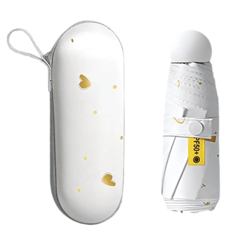 2-Pack White Ultra-Compact 5-Fold Waterproof All-Weather - 2 Pack White