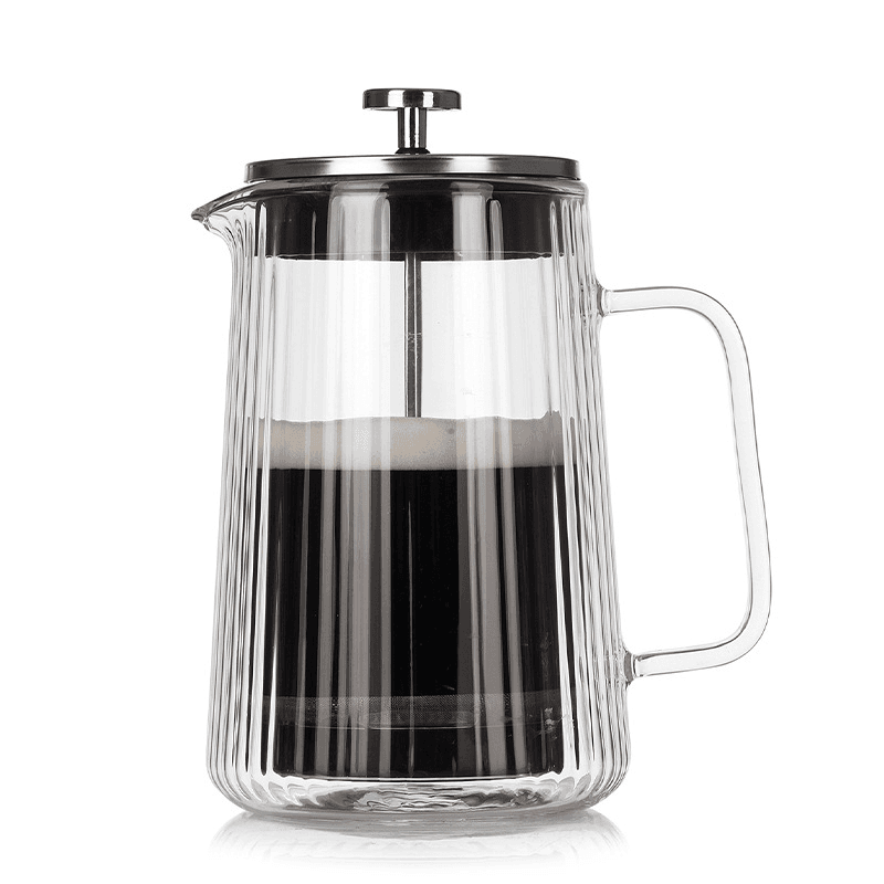 1000 ml Double Wall Glass French Press Coffee Maker - Borosilicate Glass