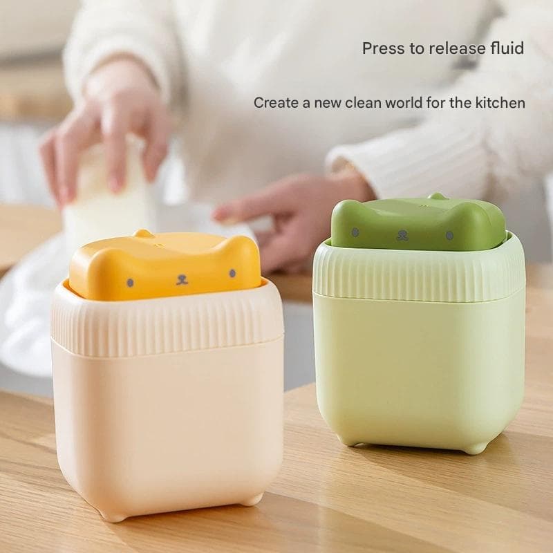 2-Piece (Green + Yellow) Cat Press-to-Dispense Soap Pump - Green Yellow