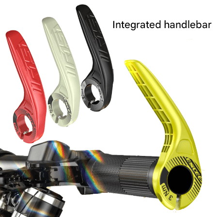 Black Ultralight Ergonomic Bike Bar Ends - High-Strength Composite - 22.2mm