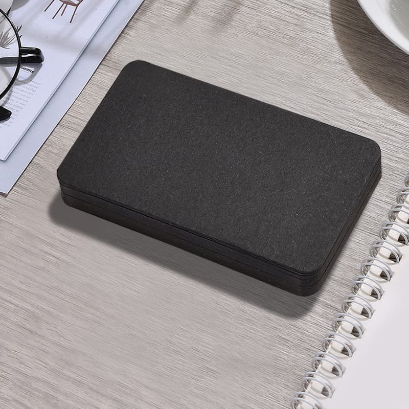 Black 4 Pack Blank Cardstock DIY Flashcards Message Notes 90mm x 55mm