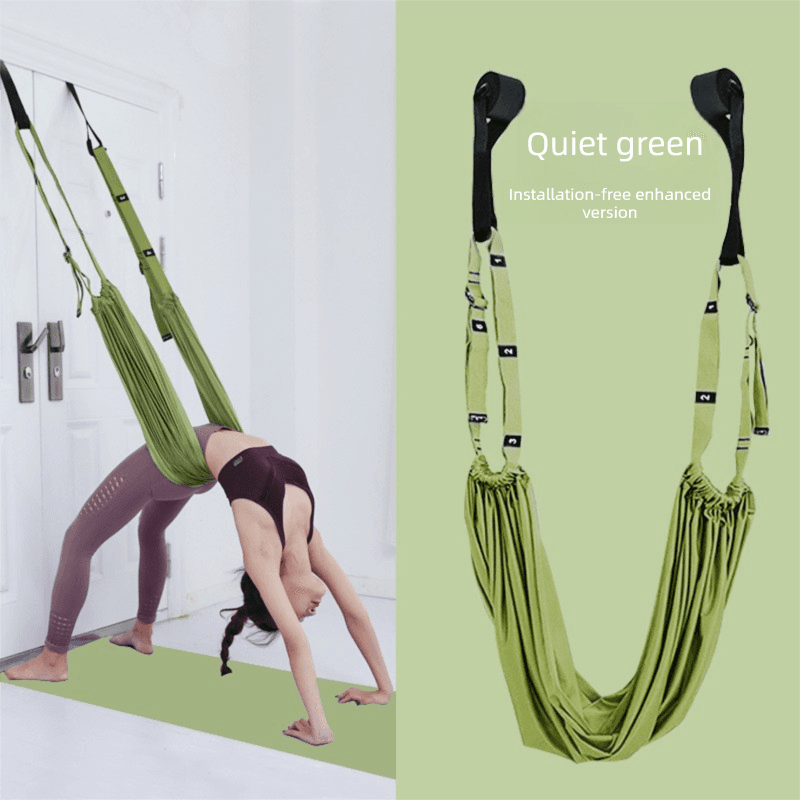 Green Aerial Yoga Door Hanging Strap for Home Workouts - Green Strap