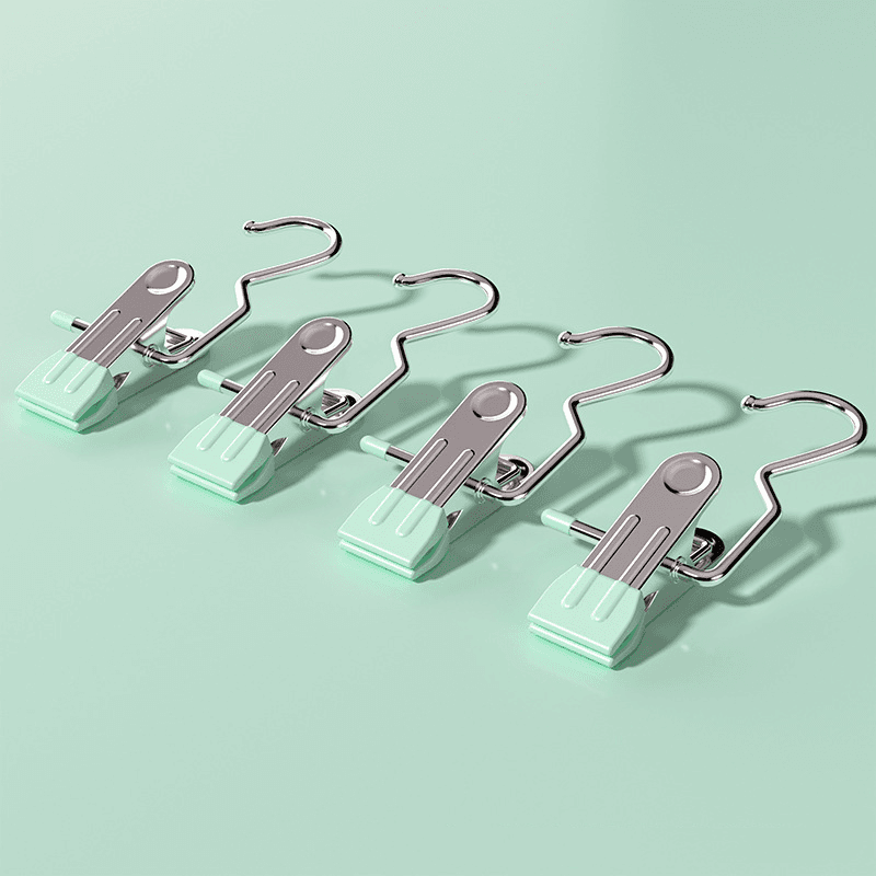 Light green Stainless Steel Hanging Clips (35-Piece) - Strong Grip